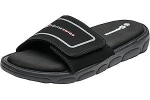 alpine swiss Gabe Men's Cloud Slide Sandals | Ultra-Comfortable Shock-Absorbing Foam Insole with Arch Support | Adjustable Strap Waterproof Anti-Slip Traction | Great for Recovery Gym Shoes