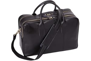 Leathario Sac Porte Document Homme en Cuir Véritable Messager Besace D'ordinateur Serviette pour des Affaires