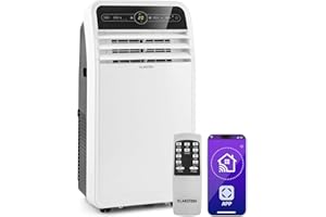 Klarstein Metrobreeze New York Smart 12k Aire Acondicionado Portátil - 12000 BTU, 35-59 m², Control App & Alexa, Ventilador & Deshumidificador, Clase Energética A, Silencioso, 3 Velocidades, Blanco