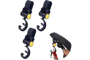YAIYEFU Baby Stroller Hooks Clips, Convenient Stroller Accessories Mommy Bag Hooks for Hanging Diaper Bags,Purse,Stroller Organizer, Perfect for Babyzen Yoyo, Britax, Pushchair(3 Pack)