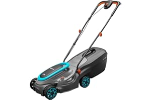 Gardena set tondeuse à gazon sans fil PowerMax 32/18V P4A, prêt à l’emploi: Tondeuse <200 m², largeur coupe 32 cm, volume bac 30 l, rég. central haut. coupe, moteur PowerPlus mode éco (14632-20)