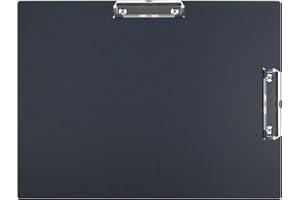 ZZYANGZZ A3 Clipboard Double Clip A3 Clipboards Low Profile Double Clip Extra Large Clipboard Black Plastic Art Clipboard