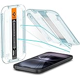 Spigen iPhone 16 / 15 ile Uyumlu Kolay Kurulum Cam Ekran Koruyucu GLAS.tR EZ Fit HD (2 Adet) Şeffaf - AGL06903 (Spigen TR Gar