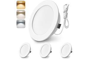 ALUSSO LIGHTING Lot de 3 Spot LED 12V, 3000K 4000K 6000K Spot LED Encastrable 12V, 4W Ø55-58mm Découper IP44 Pour Sous Armoire, Cuisine, Camping-car, Caravane, toit,Blanc