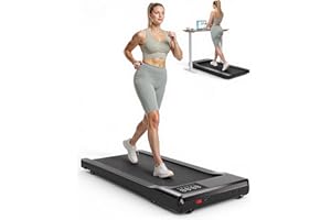 ‎LACUFFY Lacuffy Raceable Walking Pad geeignet für High-Tech Wearable Devices, Max 136/159kg APP-Steuerung unter dem Schreibtisch Laufband mit AI-Training und Multi-Runner-Rennen