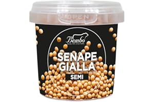 BEMBO QUALITÀ D'AUTORE Semi Bembo: Semi di Senape Gialla 100g – Aggiungi un Tocco di Piccantezza ai Tuoi Piatti – Confezione Anti-Spreco, Anti-Ossidazione, Riutilizzabile e Riciclabile