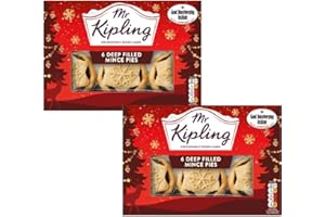 Mr Kipling 2 x 6 Deep Filled Mince Pies Cakes Hot Cold Pastry Sweet Butter Sugar