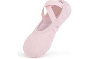 Ulicox Zapatillas Ballet Mujer Elástica Zapatos Ballet Niña con Suela de Cuero Dividido