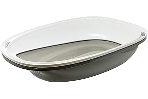 AIMÉ Agrobiothers Shuttle Bac à Litière Ovale Avec Rebord pour Chat 57 X 40 X 19 cm