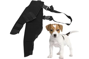 ZERODIS Ochraniacze tylnych nóg psa, regulowane podparcie kolan Podpórka na nogi Orteza stawu skokowego psa Okład na staw tylnych nóg chroni psy Regeneracja tylnych nóg (L-czarny)