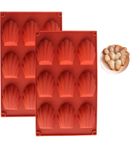 Silikonform Für Madeleines – 15 Portionen, 44x34 Mm, Antihaftbeschichtet, Aus Platin-Silikon – Made In Italy