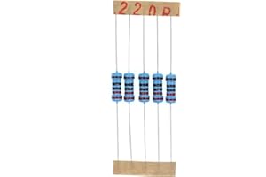 HUABAN 100 Pièces 1 Watts 1W 220R 220 Ohm 1% Résistance à film métallique