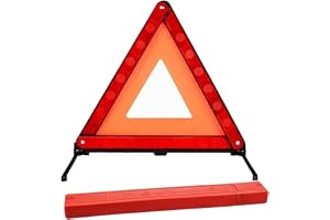 SKY-TOUCH Reflective Warning Triangle, Foldable Safety Warning Triangle for Roadside Breakdowns, Warning Triangle with Storage Box for Car Emergencies Accessories (1 pack)