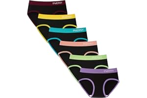 INNERSY Mutande Ragazza in Cotone Vita Media Slip Bambina Elasticizzato Intimo 8-16 Anni Pacco da 6