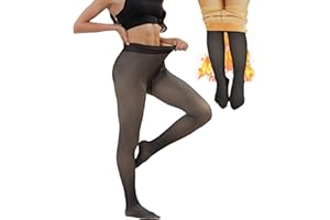 Merlvida Strumpfhosen Damen Winter High Waist Thermo Strumpfhose Gefütterte Leggings Warme Fleece Winterstrumpfhose Gefälschte Durchscheinend Thermostrumpfhose Pantyhose 1-3 Paar