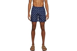 Urban Classics Pattern Swim Shorts Palm Uomo Bermuda Nero/Oliva