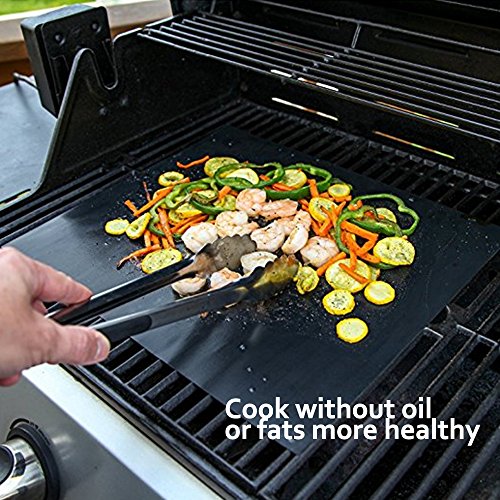 Olycism BBQ Barbecue Grill Matte BALFER Grillmatte Set Teflon Zuschneidbar 3 Packs(40*33cm) - 4