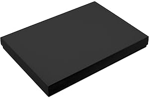 NEUSER PAPIER 1 scatola regalo/portaoggetti di alta qualità, formato DIN A4, misure: 30,2 x 21,3 x 2,1 cm, colore: nero, robusto cartone da 650 g/m²