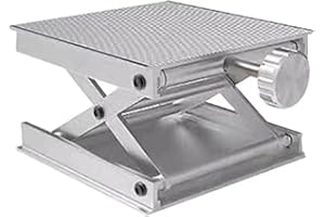 Niktule Laboratory Lifter Lifting Table - Laboratory Lifter Scissor Stand Made of Aluminium Alloy Adjustable Router Lift Platform, Min. 0.8 Inch Max. 3.1 inch, Heavy Duty Support Weight 60 kg