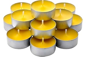 BESCH Velas Citronela Perfumada - Vela Perfumada Antimosquitos - Tealight Citronella Candles - 4 Horas Duración Sin Insecticida (Citronela)