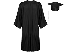 AUYAO Examensklänning och keps för vuxna hatt matt ungkarl universitet fest rock stola outfit set kvinnor män examen kostym outfit set för universitetet svensexa gymnasiet ceremoni