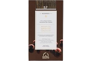 KORRES - KORRES - Coloration Permanente aux Extraits Végétaux - Couvre 100% des Cheveux Blancs - Sans Ammoniaque, Sans PPD - 5.7 Chocolat