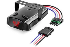 briidea Proportional Trailer Brake Controller, Digital Electric Brake Control for 1-4 Axle Trailers, Smooth Stop Technology with Boost Mode, Compatible with Ford/GM/Chevy/Dodge/RAM/Toyota
