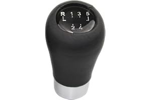 Amazleer 5-Gang Schaltknauf für B-M-W, Schwarzer Handball, Universal Knauf Kompatibel mit E30, E36, E46, E34, E39, 25117896031