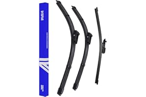 Vipa Car Parts Premium Wiper Blade Set | fits: VW POLO MK 5 Hatchback (Oct 2009 to Sep 2017) | All-Weather Performance | Durable, Streak-Free Windshield Wipers | Easy Installation