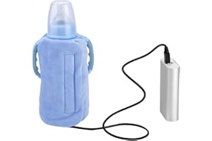 GARSENT Bottle Warmer Heater, USB Portable Travel Mug Milk Warmer Heater Bottle Electric Warming Bag Insulated Bag for Baby Bottles for Outdoor Traveling.(Blue)