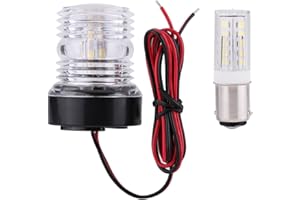 Keenso luz de anclaje, luz LED 12V 360° a prueba de agua, de navegación marina portátil para yate, barco, camping, pesca, emergencias