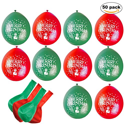 Book's Cover of50pcs 1 Ballons Latex Noël en Rouge et Vert  Décoration Parfait pour la maison les cadeaux ou le bureau cette année