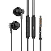 Juo 3.5mm Jack Inlet Wired In-Ear Headphone Metal with Microphone