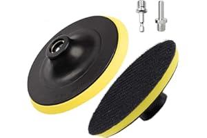 Secwell 2 Piezas Plato de Lijado 150mm Discos Pulidores con M14 Almohadilla de Pulido Adaptador para Amoladora Angular/Taladro