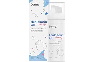 DERMZ Healpsorin Soothing Baby Oil Gel - Cradle Cap Treatment - Easy-Absorption with No Greasy Residue - Moisturize, Revitalize & Enhance Skin Barrier - Baby Oil for Dry Skin