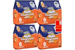 Mcvities Multipack Mini Gingerbread Men Biscuits 19g x 24 bags, Christmas Snack Treat By Zamfoods, Lunch box kids lover
