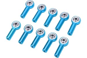 Dilwe 10PCS M3 26mm RC Ball Joints, Aluminum Alloy Link Rod Ends for 1/10 1/8 RC Cars, Crawlers | Trucks, Universal Upgrade Parts (Blue)