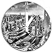 Produktbild Monocrome, Dubai Hotel Burj al Arab, Wanduhr Durchmesser 30cm mit weißen eckigen Zeigern und Ziffernblatt, Dekoartikel, Designuhr, Aluverbund sehr schön für Wohnzimmer, Kinderzimmer, Arbeitszimmer