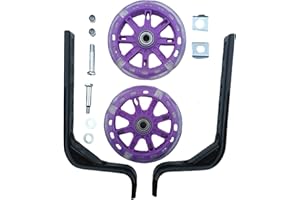 ALMAK Bicycle Training Flash Wheels, Kids Bike Stabilisers for Childs Bike Support Bike Wheels Universal Cycling Training Wheels Stabilisers for Childs Bike 12 14 16 18 20 Inch