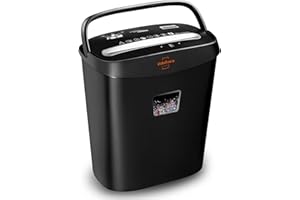 VidaTeco Cross-Cut Paper Shredder 8 Sheet Shreds Paper/Card/Staple/Clip Shredder for Home Office High-Security Level P-3 Jam Proof System 15L Pullout Basket Black