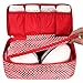Womem Retro Flower Printed Zip Up Bra Toiletry Bag Container Travel Case Makeup Cosmetic Pouch Box