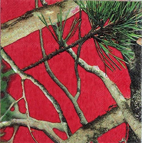 Nextcamo Crimson Next Camo Beverage Napkins Camouflage Birthday Party Supply Shower (16)