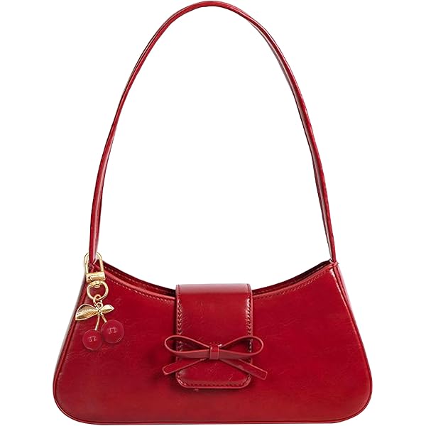 ★MCLANEE★ cherry shoulder bag cherry Cherry Handbags Shoulder Bag Womens Tote Satchel Bags Chain