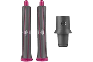 ODASHEN 2 pièces de bigoudis longs pour l'accessoire de curling du sèche-cheveux Dyson Supersonic, 3 cm de pièces de bigoudis automatiques avec adaptateur pour plusieurs styles de cheveux