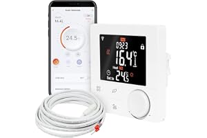 WT8 WiFi termostat rumsregulator för elektriska värmare, konvektorer och golvvärme med TuyaSmart -app