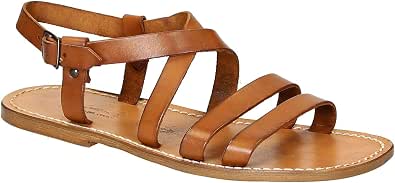 Sandali Cuoio Uomo Fatti a Mano in Italia in Pelle Nera : Amazon.it: Scarpe  e borse