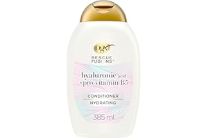 OGX Rescue Fusions Conditioner (385 ml), tratamiento hidratante cabello con ácido hialurónico y provitamina B5, acondicionador para pelo dañado, fórmula sin sulfatos