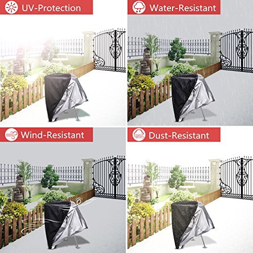 Grillabdeckung Gasgrill,Grillhaube,Abdeckhaube Gasgrill,Grillabdeckung Schutzhülle,Grill Abdeckhaube,Barbecue-Abdeckung,Grill-Abdeckung mit Silikon-Grillpinsel / BBQ Basting Brush.Equipped mit einem Reißverschluss-Aufbewahrungsbeutel. TEPSMIGO - 4