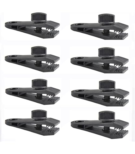 10 Zeltklemmen Aus Nylon - Verstellbare Planenclips Für Camping