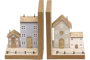 Sifcon International plc Wooden Houses Design Bookends